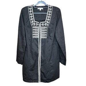 CAbi Women 12 Jacket Turkish Delight Jacket Charcoal Embroidered Beaded Duster